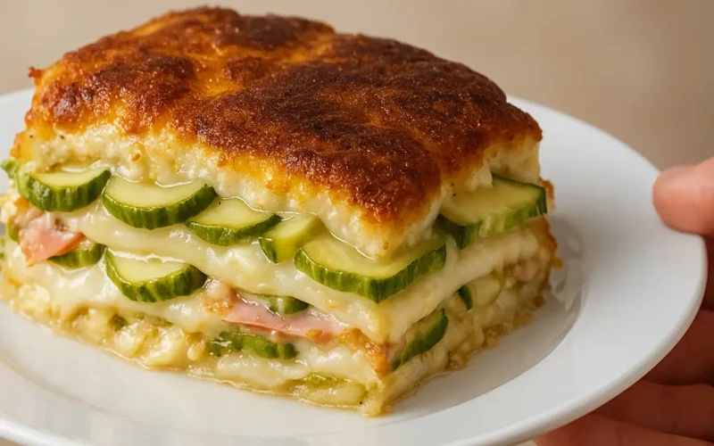 tiramisù salato con zucchine e scamorza