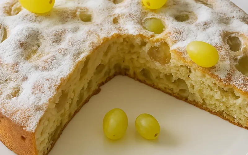 torta all'uva estiva senza impasto