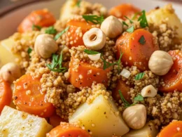 Carote con nocciole e salsa alla turca
