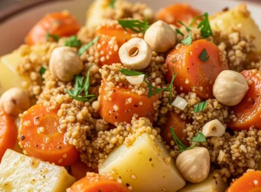 Carote con nocciole e salsa alla turca