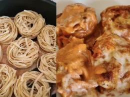 nidi di pasta in friggitrice ad aria