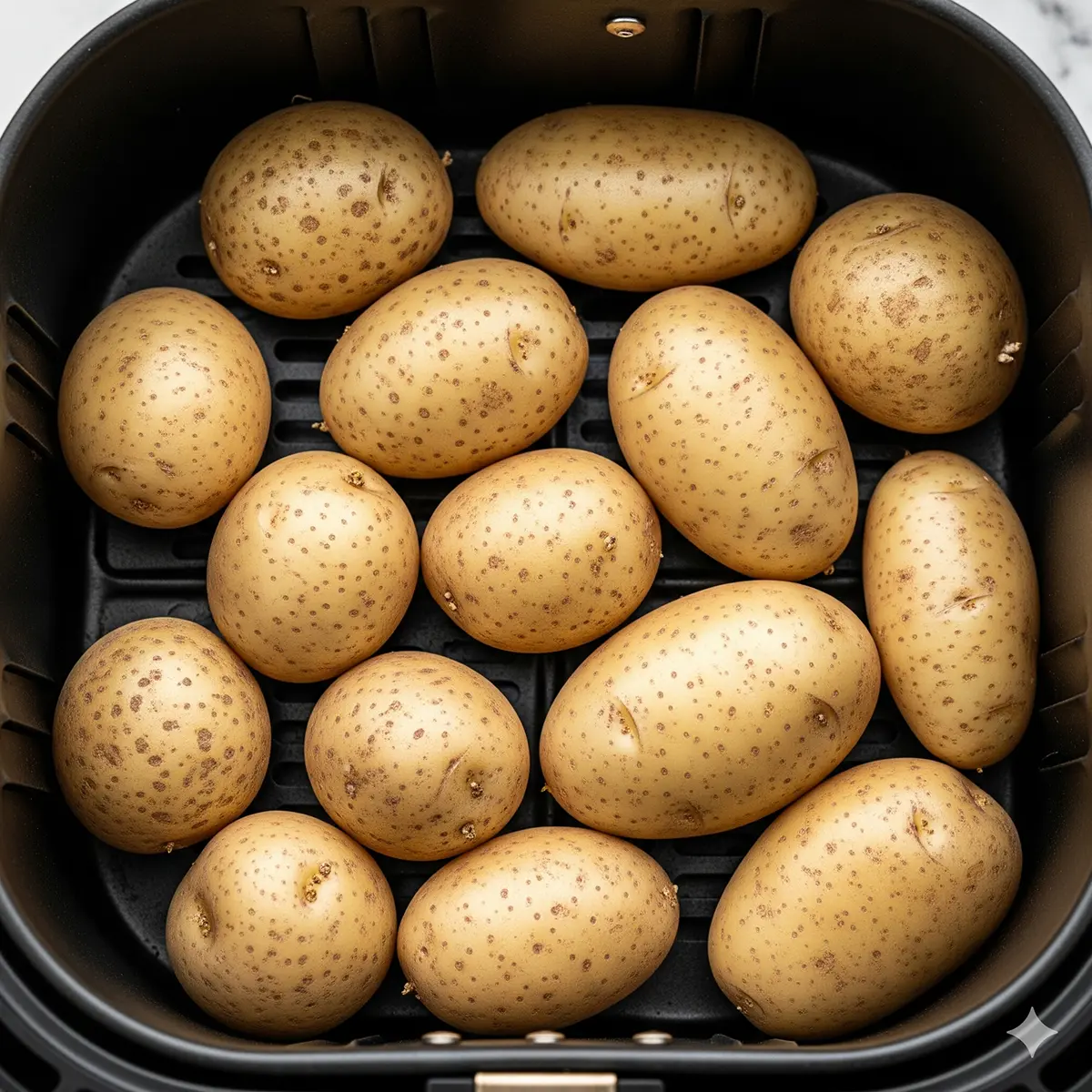 patate bollite in friggitrice ad aria