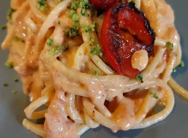 spaghettata pomodorini e burrata