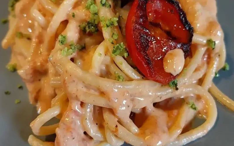 spaghettata pomodorini e burrata