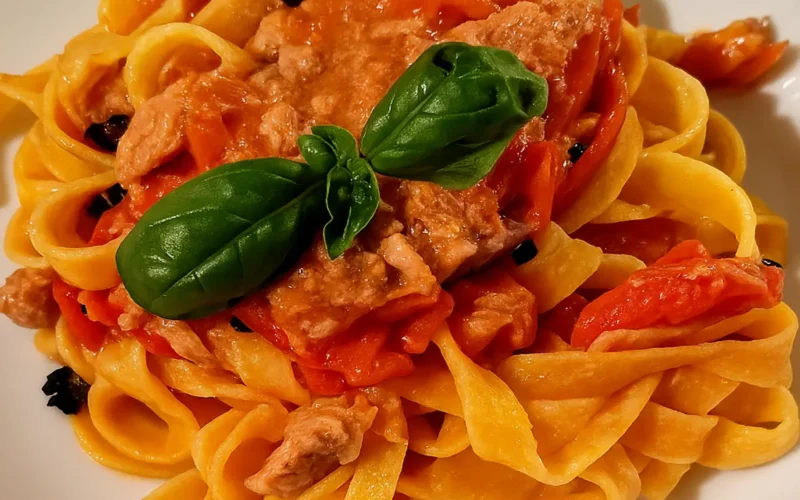pasta con tonno e pomodori veloce