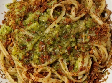 Linguine con broccoli arriminati