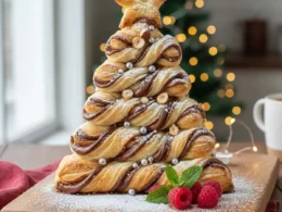 Albero di Natale di Pasta Sfoglia alla Nutella