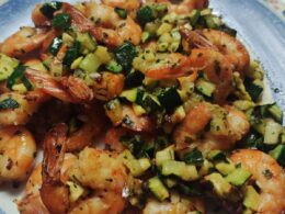 Gamberetti con zucchine
