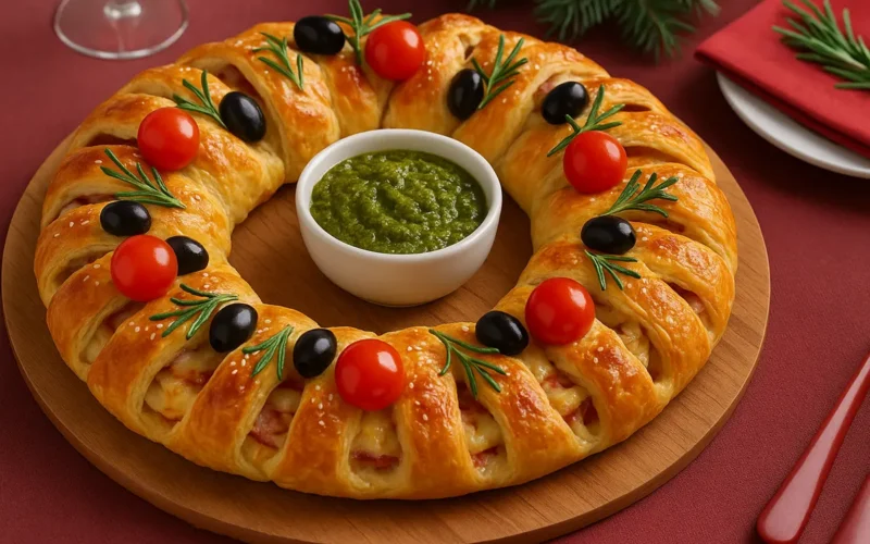 Ghirlanda di Natale salata, il centrotavola per le tue feste tutto da gustare