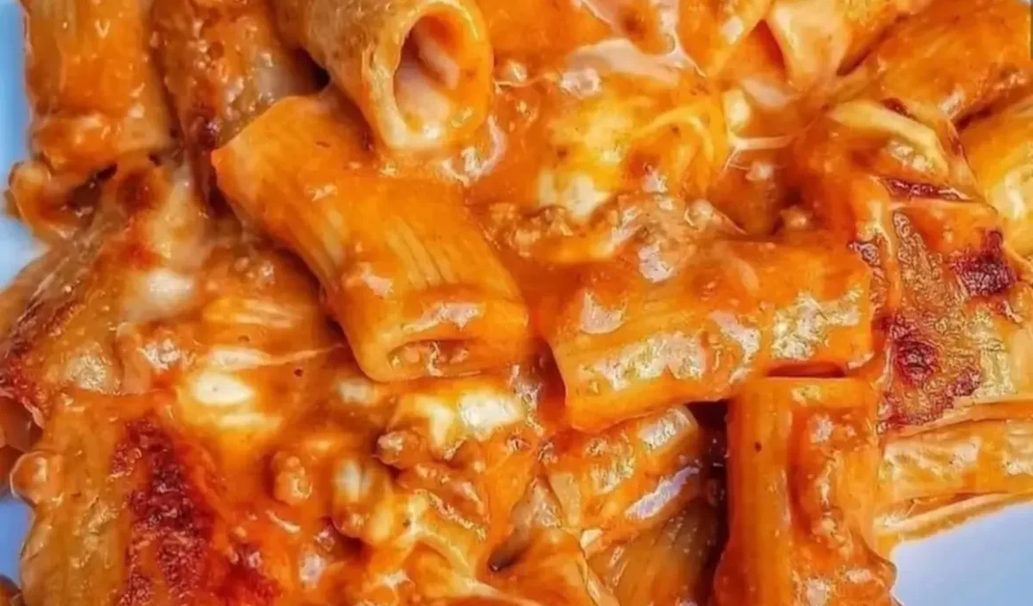 La pasta al forno crispy top