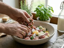 ghiaccio nell'impasto delle polpette