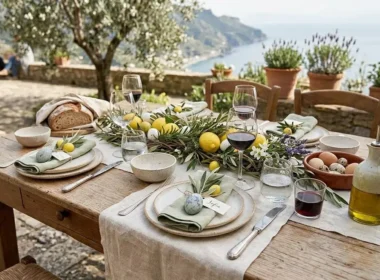 segnaposti e centrotavola di pasqua