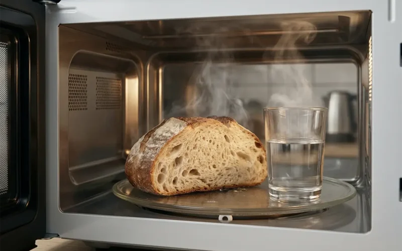 pane secco in microonde