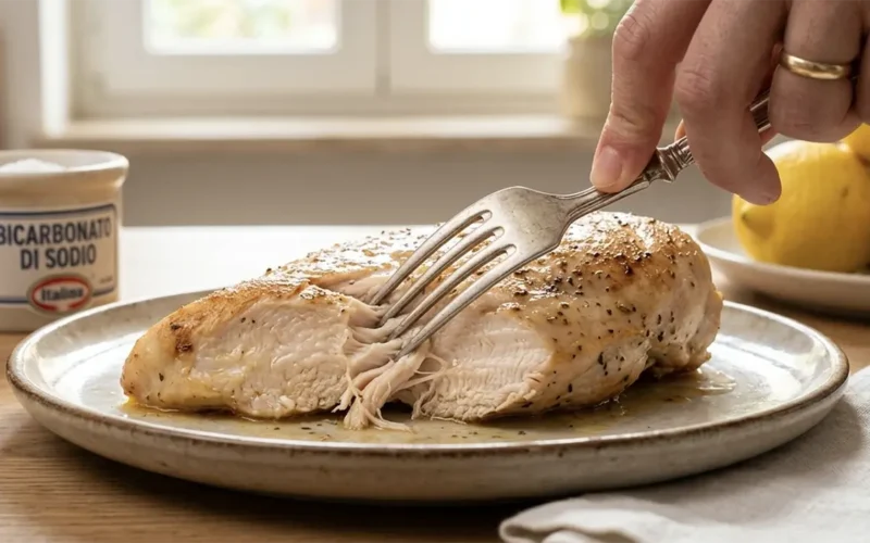 pollo tenero col bicarbonato